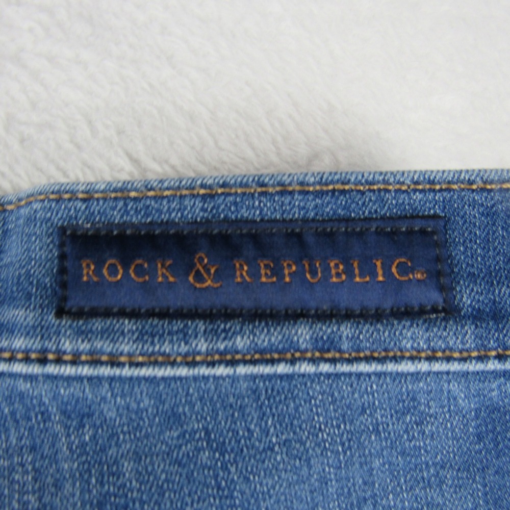 Rock & Republic High Roller Jeans Womens 14M Blue Skinny High Rise - Picture 10 of 12